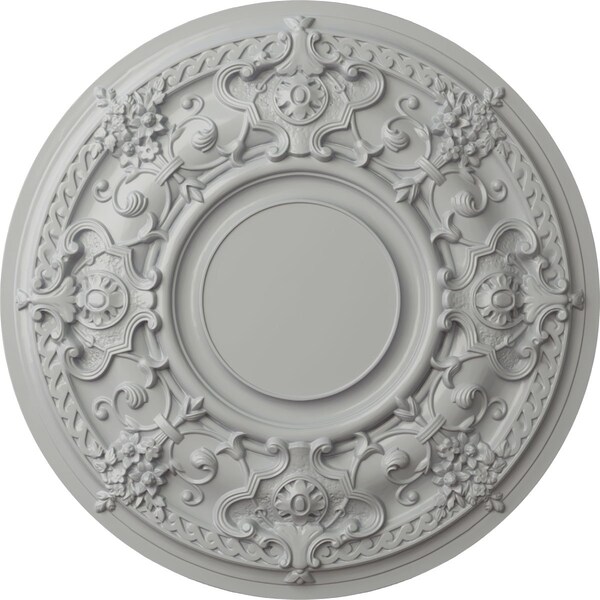 Ekena Millwork Jackson Ceiling Medallion (Fits Canopies up to 13 1/2"), Hand-Painted Frost, 32 3/4"OD x 2 1/2"P CM32JAFRF - main